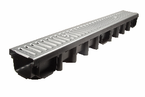 Žlab nízký PP 131x1000x98 s kov. mřížkou do 1,5 t A15